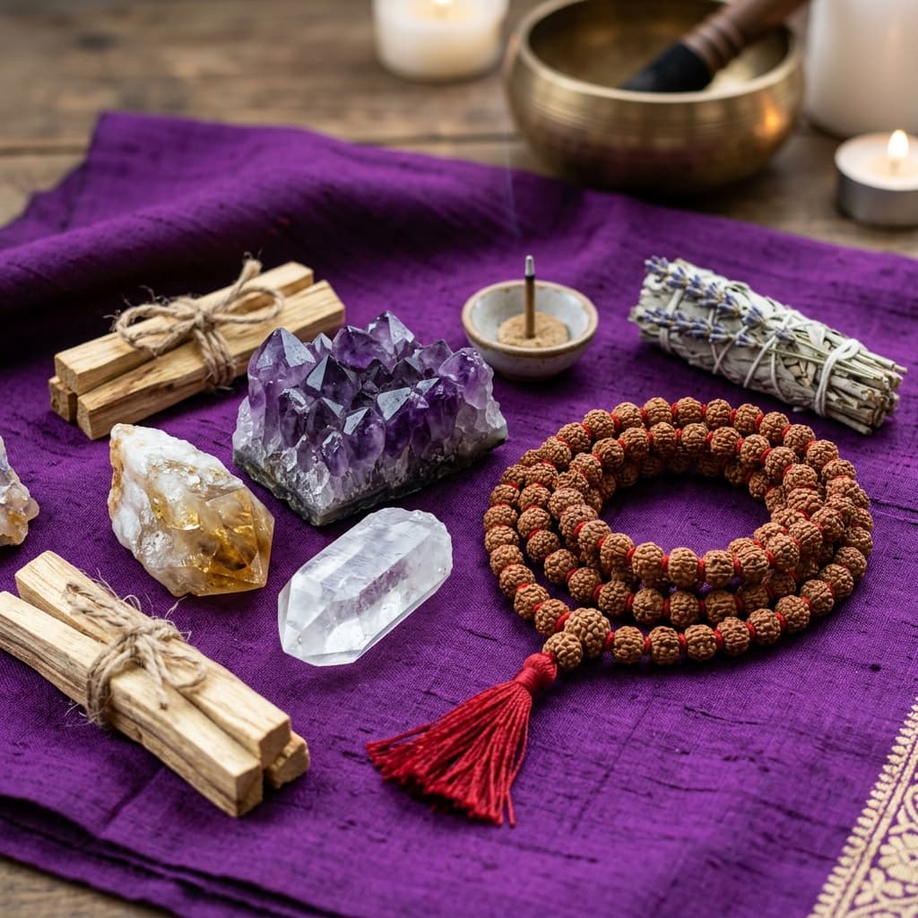 A curated collection of authentic Aatmanova spiritual tools and ready and balanced items.