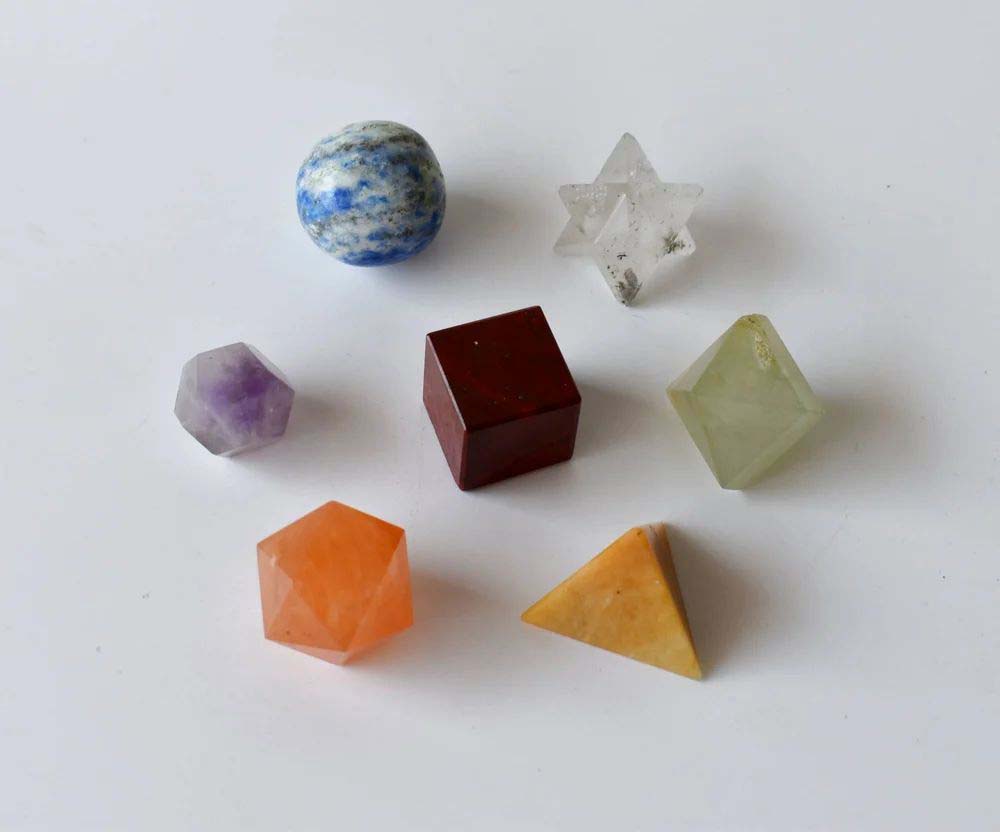 7 Chakra Stones Geometric Set