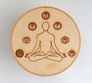 7 Chakra with Yoga Crystal Grid Board