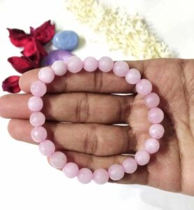 8mm Faceted Beads Bracelets Rose Quartz Healing Bracelets