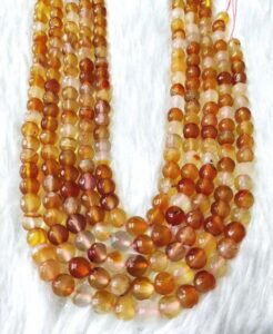 8mm Faceted Jewelry Beads Carnelian Gemstones Crystal Beads