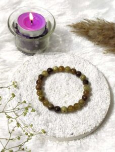 8mm Healing Bracelet Green Tourmaline Gemstone Bracelet