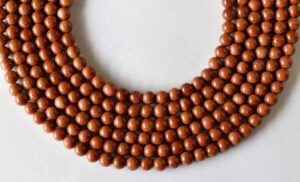 8mm Red Sandstone Beads