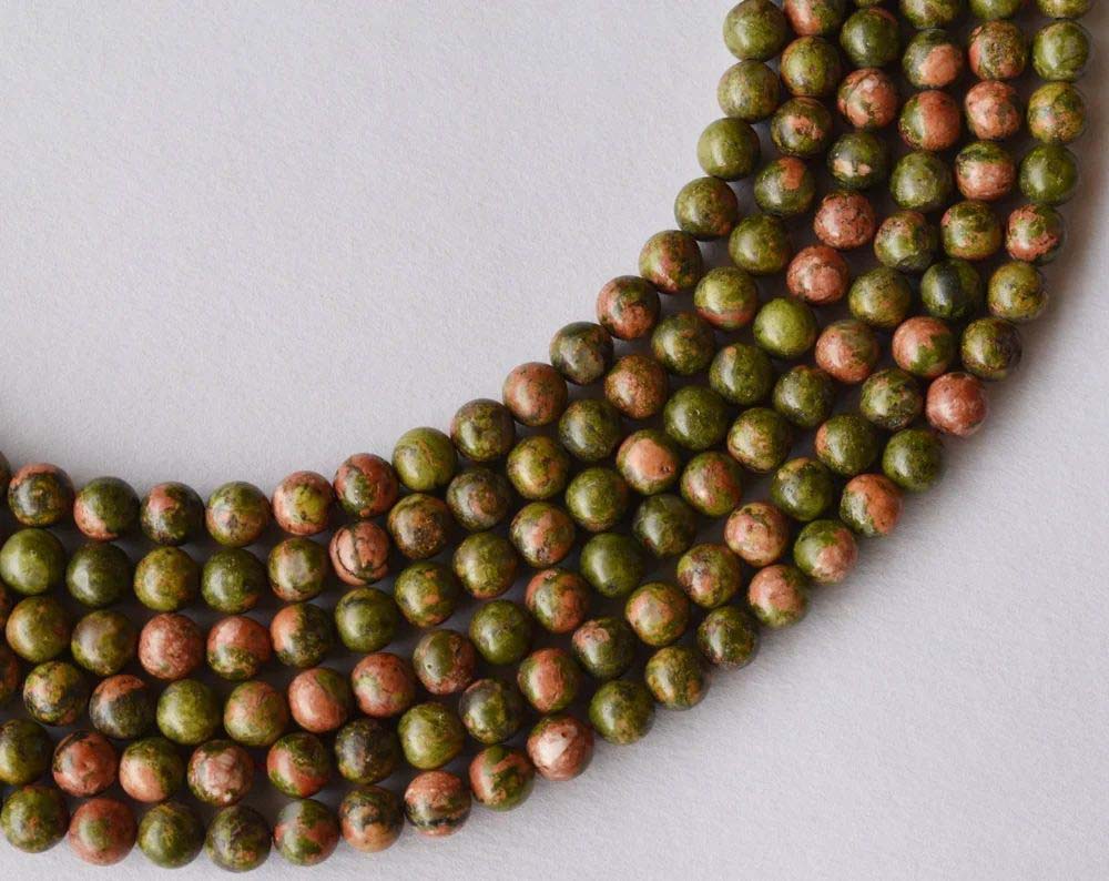 8mm Unakite Beads