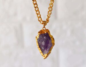 Amethyst Arrowhead Pendant