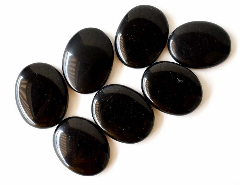 Black Obsidian Worry Stone for Crystal Healing