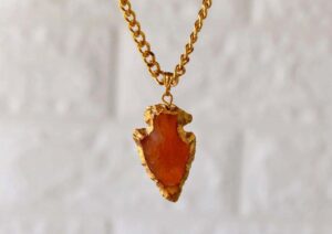 Carnelian Arrowhead Pendant