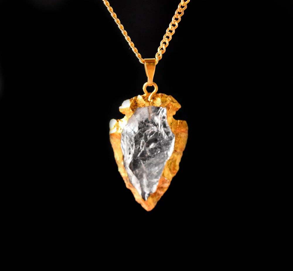 Crystal Quartz Arrowhead Pendant