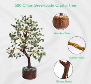 Green Jade 300 chips Crystal Tree