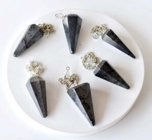 Hematite Faceted Cone Pendulum