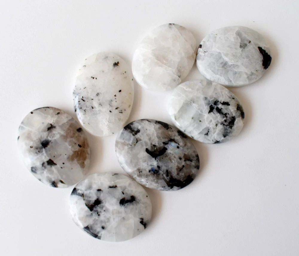 Rainbow Moonstone Worry Stone For Crystal Healing