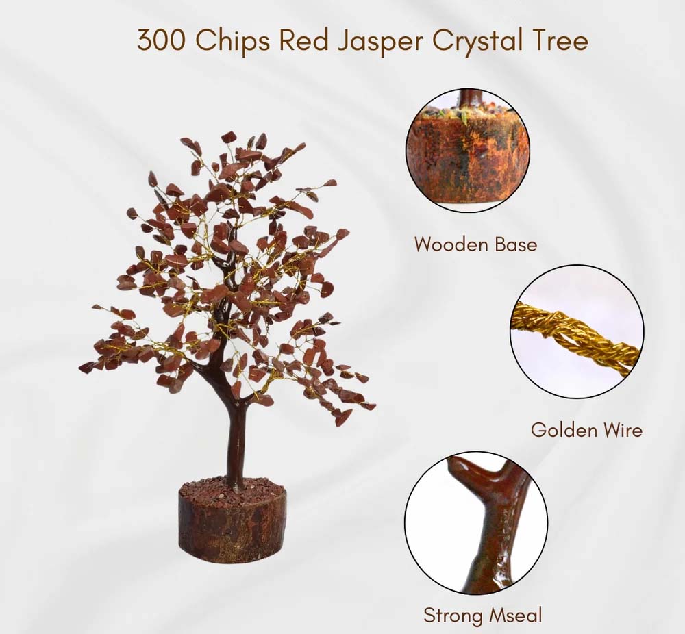 Red Jasper 300 chips Crystal Tree