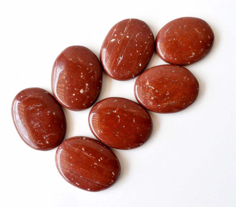 Red Jasper Worry Stone for Crystal Healing