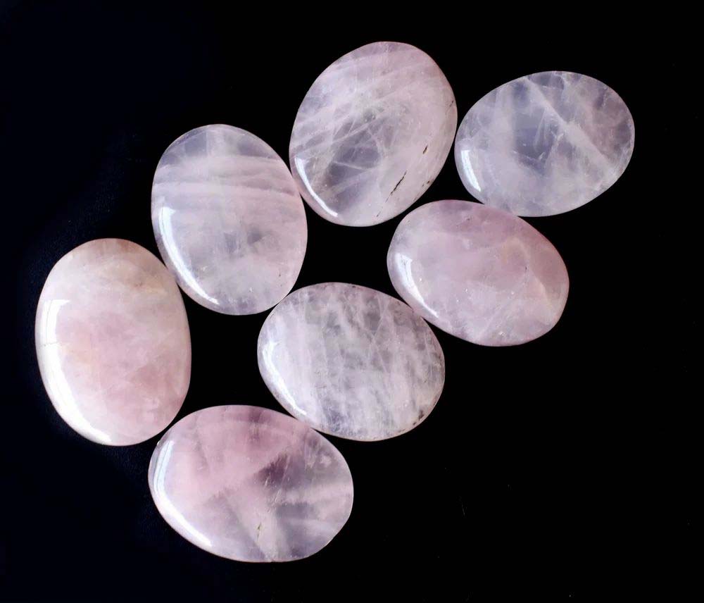 Rose Quartz Worry Stone for Crystal Healing