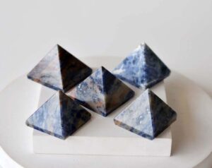 Sodalite Crystal Pyramids