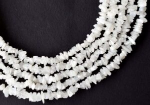 White Rainbow Moonstone Chips Beads
